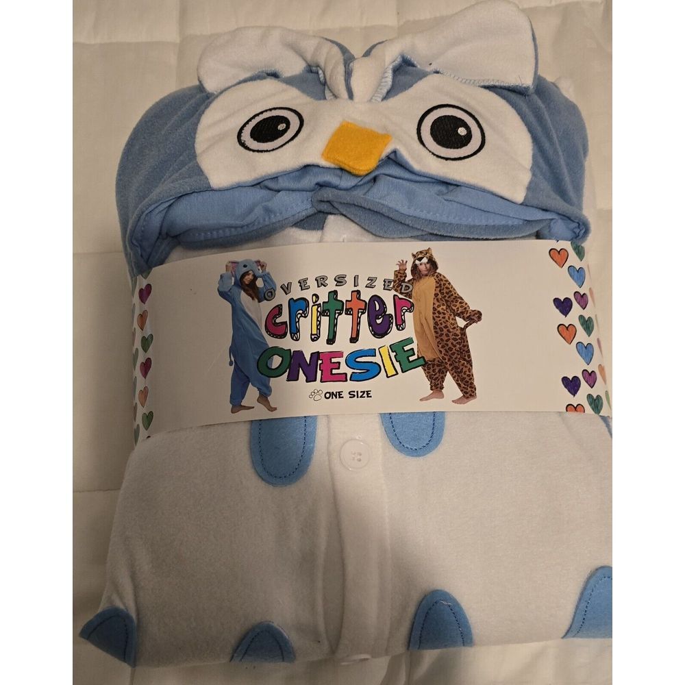 Silver Lilly‎ Owl Novelty Union Suit One Piece Over Sizes One Size
